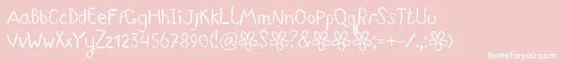 Suwikisu Font – White Fonts on Pink Background