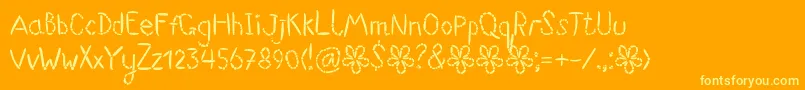 Suwikisu Font – Yellow Fonts on Orange Background