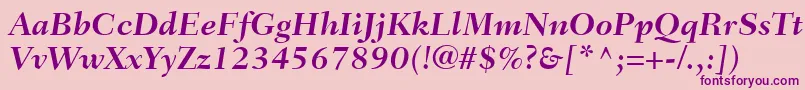 FairfieldLt76BoldItalic Font – Purple Fonts on Pink Background