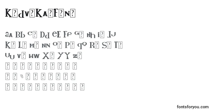 Schriftart KidVsKatFont – Alphabet, Zahlen, spezielle Symbole