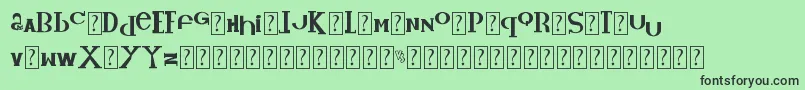 KidVsKatFont-fontti – mustat fontit vihreällä taustalla