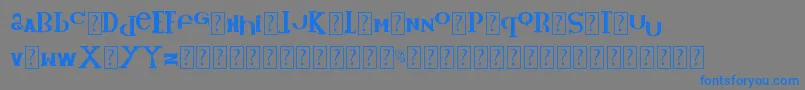 フォントKidVsKatFont – 灰色の背景に青い文字