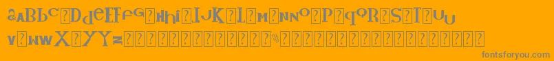 フォントKidVsKatFont – オレンジの背景に灰色の文字