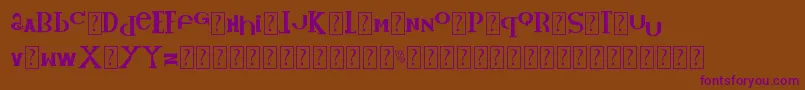Шрифт KidVsKatFont – фиолетовые шрифты на коричневом фоне