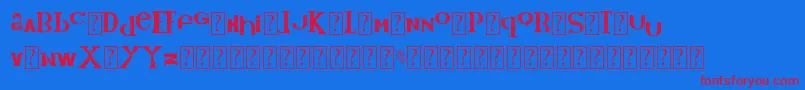 KidVsKatFont Font – Red Fonts on Blue Background