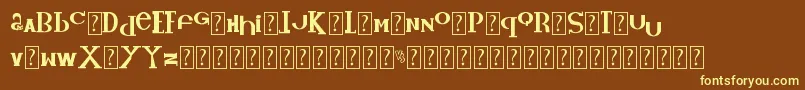 KidVsKatFont Font – Yellow Fonts on Brown Background