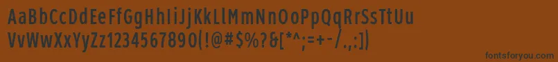Czcionka Roadgeek2005Series1b – czarne czcionki na brązowym tle