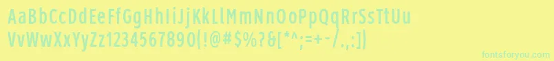 フォントRoadgeek2005Series1b – 黄色い背景に緑の文字