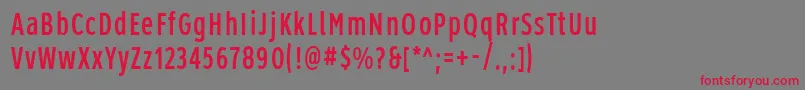 Roadgeek2005Series1b Font – Red Fonts on Gray Background