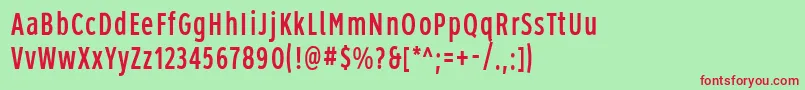 Roadgeek2005Series1b Font – Red Fonts on Green Background
