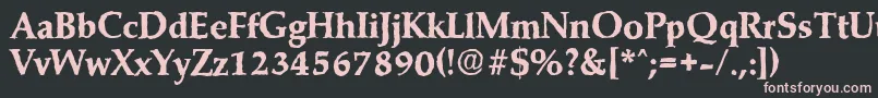 MarathonantiqueXboldRegular Font – Pink Fonts on Black Background