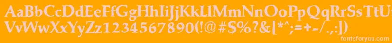 MarathonantiqueXboldRegular Font – Pink Fonts on Orange Background