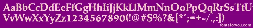 MarathonantiqueXboldRegular Font – Pink Fonts on Purple Background
