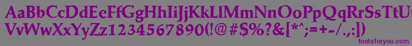 MarathonantiqueXboldRegular Font – Purple Fonts on Gray Background