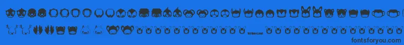 Шрифт Pictoserie7 – чёрные шрифты на синем фоне