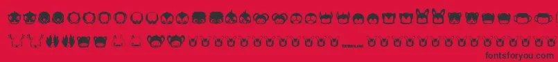 Pictoserie7 Font – Black Fonts on Red Background