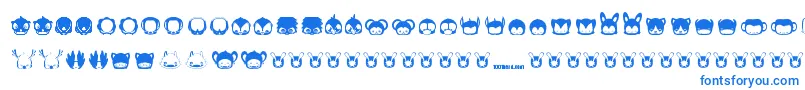 Pictoserie7 Font – Blue Fonts on White Background