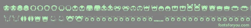 fuente Pictoserie7 – Fuentes Verdes Sobre Fondo Gris