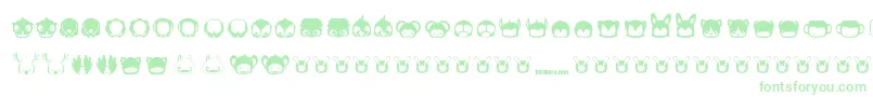 Czcionka Pictoserie7 – zielone czcionki