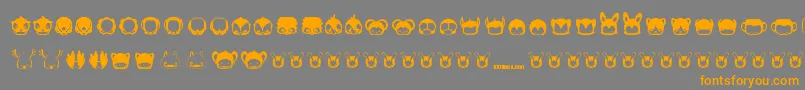 Pictoserie7 Font – Orange Fonts on Gray Background