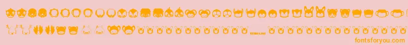 Fonte Pictoserie7 – fontes laranjas em um fundo rosa