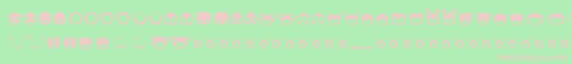 Pictoserie7 Font – Pink Fonts on Green Background