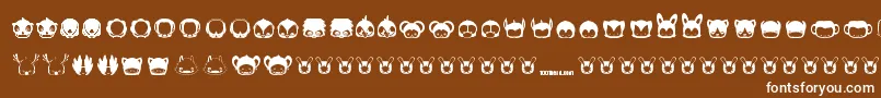 Pictoserie7 Font – White Fonts on Brown Background