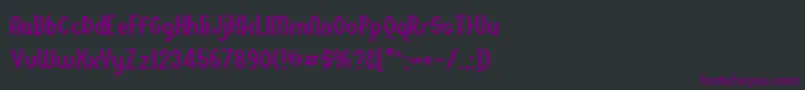フォントWazoo ffy – 黒い背景に紫のフォント