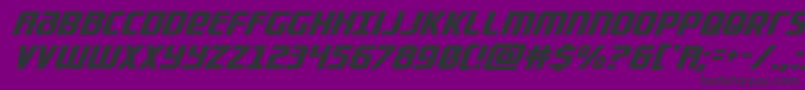 フォントLightsiderital – 紫の背景に黒い文字