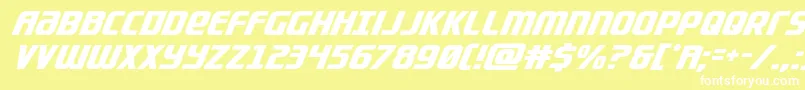 Шрифт Lightsiderital – белые шрифты на жёлтом фоне