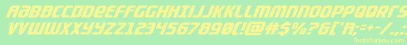 Lightsiderital Font – Yellow Fonts on Green Background