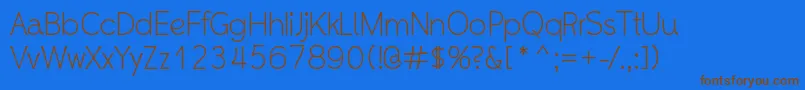 Whipsmart Font – Brown Fonts on Blue Background
