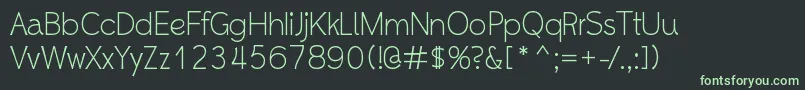 フォントWhipsmart – 黒い背景に緑の文字