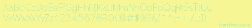 Whipsmart-fontti – vihreät fontit keltaisella taustalla