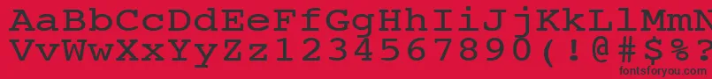 フォントNtcouriervkNormal120n – 赤い背景に黒い文字