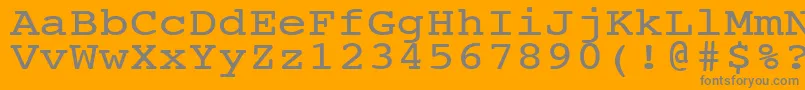 NtcouriervkNormal120n Font – Gray Fonts on Orange Background