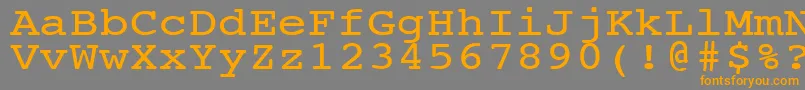 NtcouriervkNormal120n Font – Orange Fonts on Gray Background