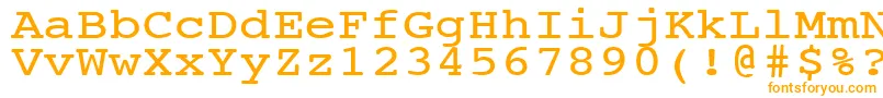 フォントNtcouriervkNormal120n – オレンジのフォント