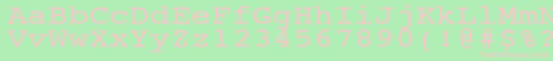 NtcouriervkNormal120n Font – Pink Fonts on Green Background