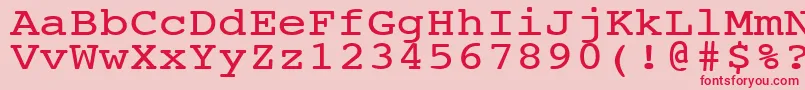 NtcouriervkNormal120n-Schriftart – Rote Schriften auf rosa Hintergrund