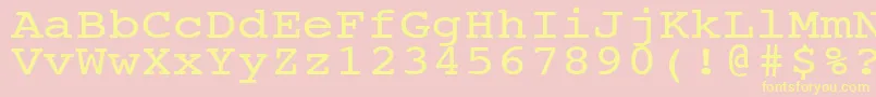 NtcouriervkNormal120n Font – Yellow Fonts on Pink Background