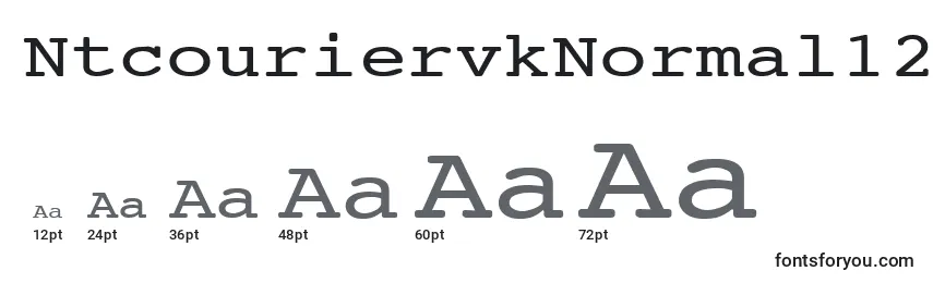 NtcouriervkNormal120n Font Sizes