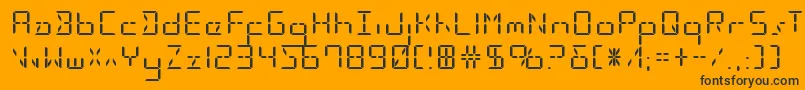 Ledsledstraightexpand Font – Black Fonts on Orange Background