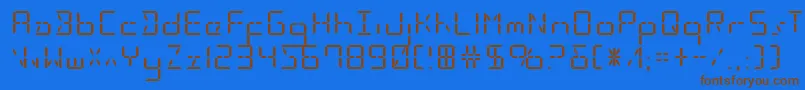 Ledsledstraightexpand Font – Brown Fonts on Blue Background