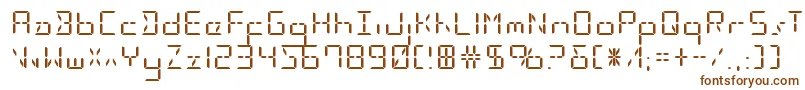 Шрифт Ledsledstraightexpand – коричневые шрифты на белом фоне