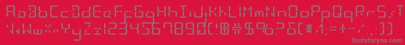 Ledsledstraightexpand Font – Gray Fonts on Red Background