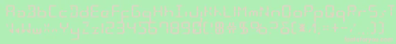 Ledsledstraightexpand Font – Pink Fonts on Green Background