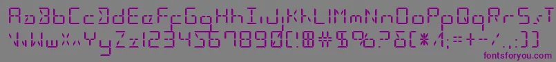 Шрифт Ledsledstraightexpand – фиолетовые шрифты на сером фоне
