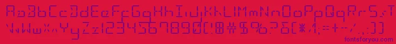 Ledsledstraightexpand Font – Purple Fonts on Red Background