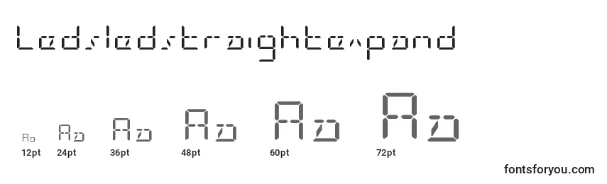 Размеры шрифта Ledsledstraightexpand